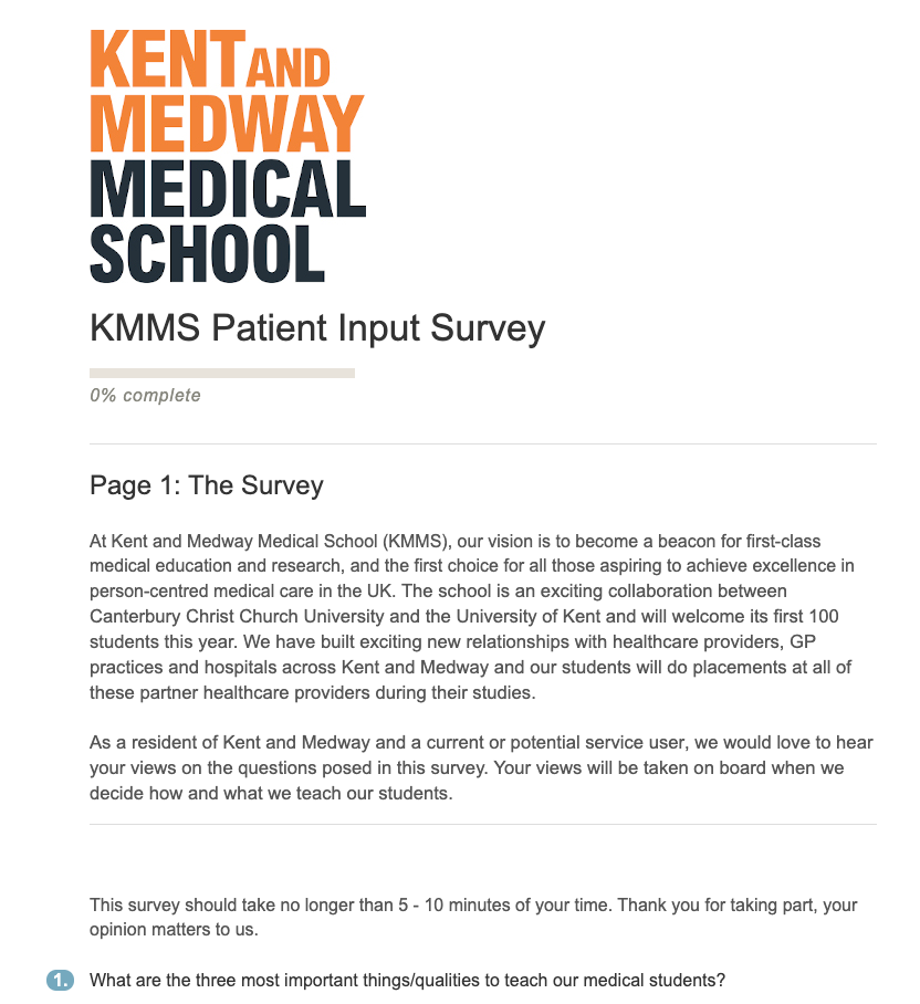 KMMS Patient Input Survey