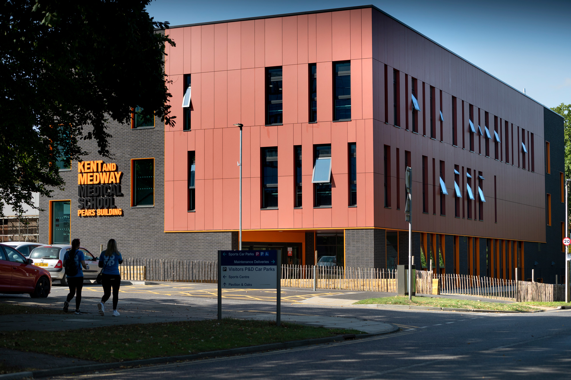 The exterior of the Pears Building, Kent campus